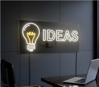 ideas yazan ofis neon tabela kayseri