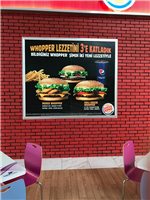 Kayseri ışıklı branda tabela burgerking
