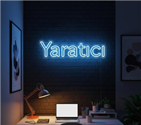 Kayseri'de üretilmiş, modern tasarımlı yaratıcı yazısı neon tabela kayseri