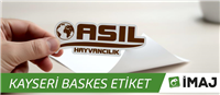 imaj reklamın kayserideki asıl hayvancılık firmasına yaptuğı baskes etiket örneği