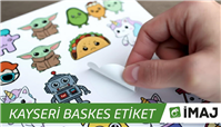 kayseride çocuklar için çizgifilm karakterlerinin etiket haline getirilebileceği vurgusunu yapan kayseri baskes etiket örneği