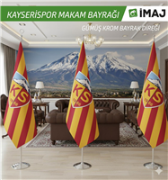 Kayserispor makam bayrağı erciyes dağının duvar kağıdı önünde