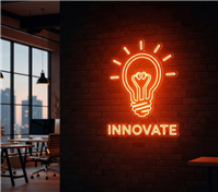 inavasyonu simgeleyen ofis neon tabelaları kayseri
